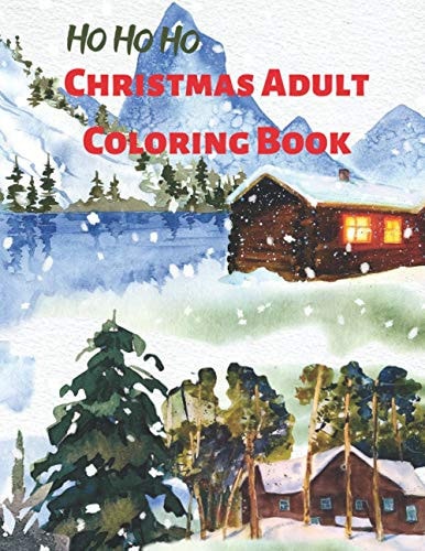 HO HO HO Christmas Adult Coloring Book Christmas Coloring Book for Adults Relaxation. Stress Relieving Coloring Pages. Perfect Gift Ideas for Women