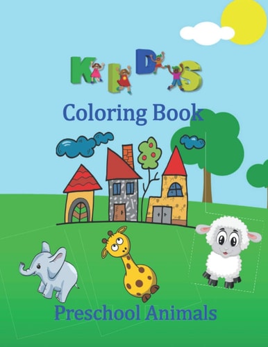 Kids Coloring Book Preschool Animals Baby Animals Coloring Book with Animal Names
