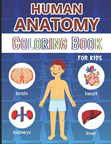 Human Anatomy Coloring Book for Kids Over 50 Human Body Coloring Pages, Great Gift for Boys & Girls, Ages 4, 5, 6, 7, and 8 Years Old (Coloring Books for Kids Ages 4-8), Kids First Anatomy Coloring Book