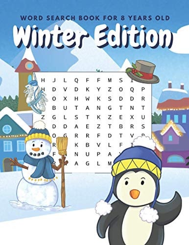 Word Search Book For 8 Years Old Winter Edition Large Print Word Search For Kids With Solutions And Different Levels Of Difficulty