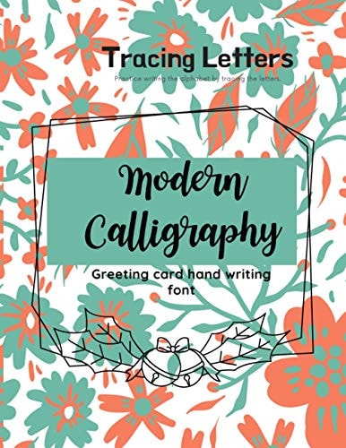 Modern Calligraphy Greeting Card Hand Writing Font Practice Writing the Alphabet by Tracing the Letters