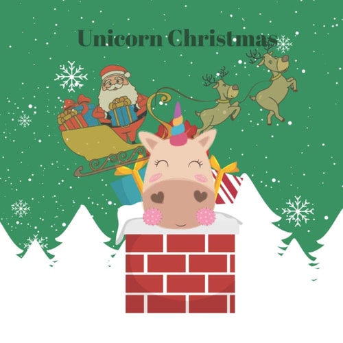Unicorn Christmas Coloring Book for Girls with Unicorn Pictures to Color - 8.5x8.5 - Stocking Stuffers for Girls