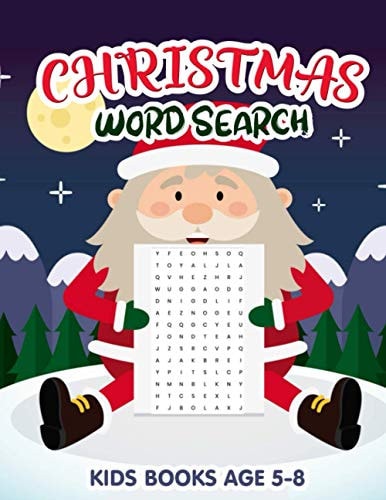 Christmas Kids WordSearch Books Age 5-8 Holiday Brain Exercises With Challenging Word Games: Funny Gifts For Children