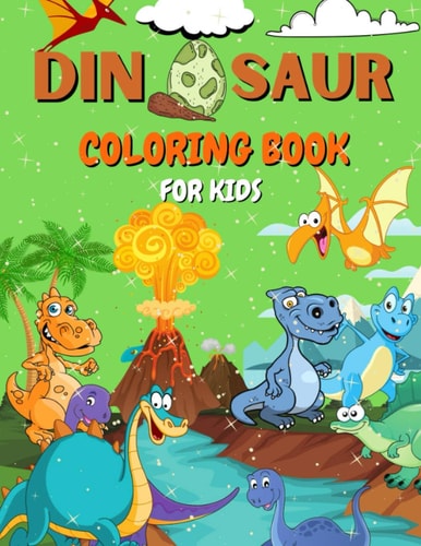 Dinosaur Coloring Book for Kids Ages 4-8 - Great Gift for Boys & Girls