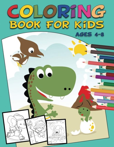 Coloring Book for Kids Ages 4-8 Coloring Book for Kids, Fun with Animals, Great Gift for Girls Or Boys
