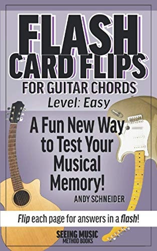 Flash Card Flips for Guitar Chords - Level Easy: Test Your Memory of Beginning Guitar Chords