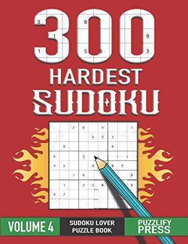 300 Hardest Sudoku Christmas Themed SUDOKU LOVER GIFT Puzzle Book With Solution ( VOLUME 4 )