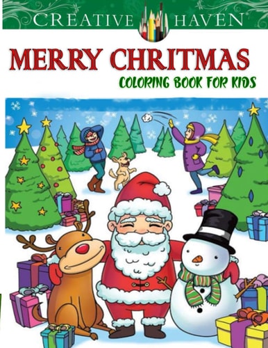 Creative Haven Merry Christmas Coloring Book for Kids 8.5 X 11 INCHES