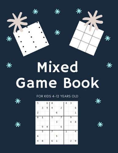 Mixed Game Book For Kids 4-12 Years Old Fun Activity Gamebook, 4 Type of Game in One Book