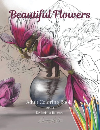 Beautiful Flowers Coloring Book