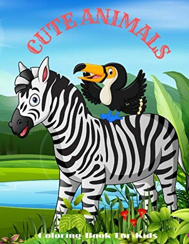 CUTE ANIMALS - Coloring Book For Kids Sea Animals, Farm Animals, Jungle Animals, Woodland Animals and Circus Animals