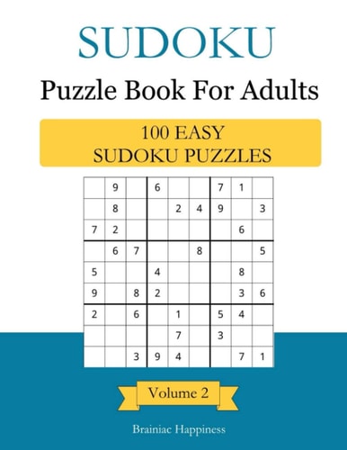 Sudoku Puzzle Book For Adults 100 Easy Sudoku Puzzles With Answers, Volume 2