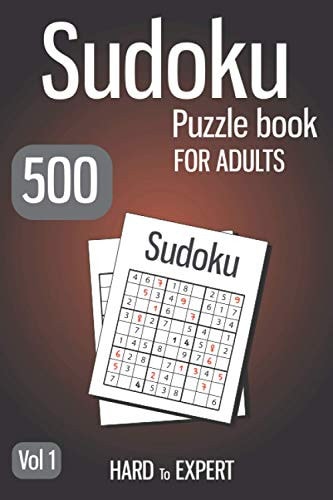 Sudoku Puzzle Book For Adults Sudoku Book with 500 UNIQUE Puzzles with Solutions for Adults -vol. 1-