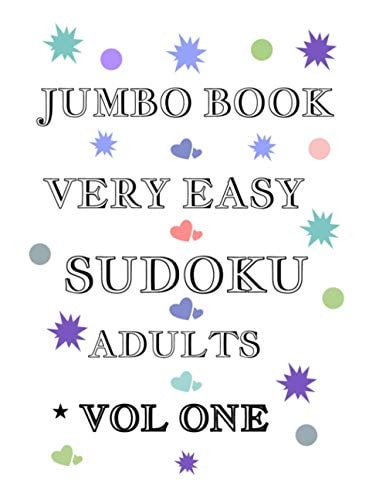 Jumbo Very Easy Sudoku Adults Vol 1 300 Puzzles for Beginning Players
