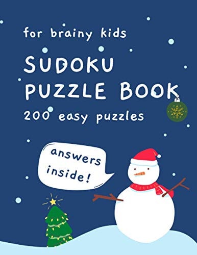 Sudoku Puzzle Book for Brainy Kids 200 Easy Puzzles, Ages 9-12, Sudoku Puzzle Book, Answers Inside