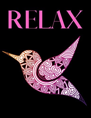 Relax Coloring Book Wonderful Gift For Adults Relaxing So So Much