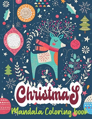 Mandala Christmas Coloring Book 20 Page Christmas Themed Mandala Coloring Book