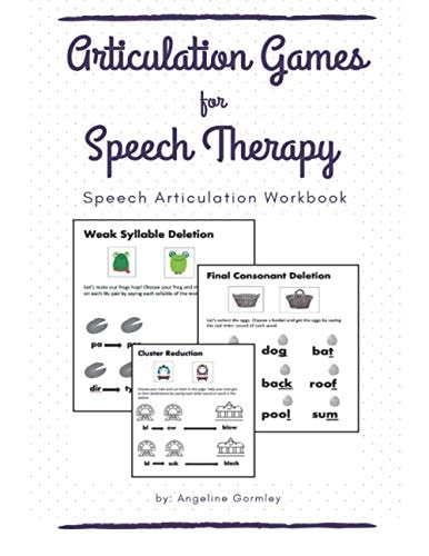 Articulation Games For Speech Therapy Speech Articulation Workbook