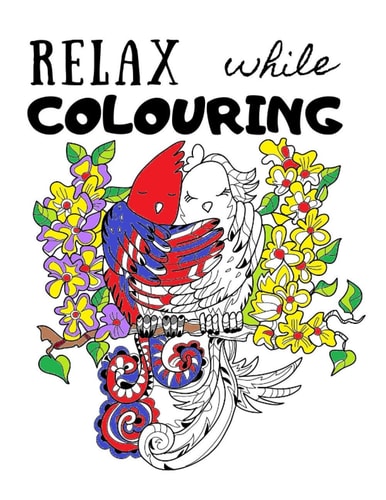 Relax While Coloring Adult Coloring Book