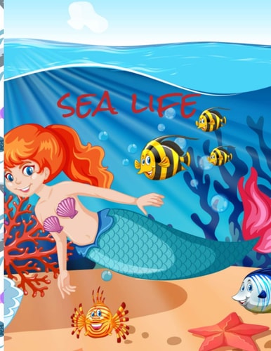 Sea Life Coloring Book for Kids Age 4-12