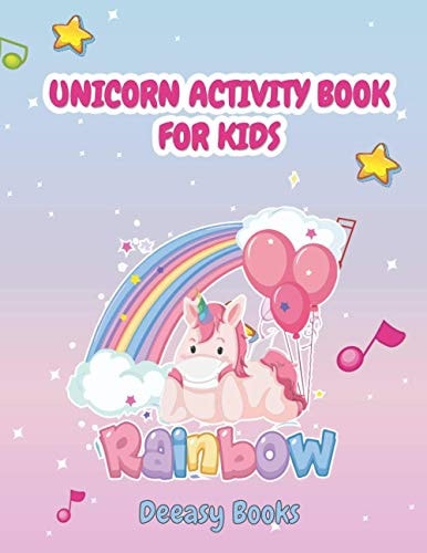 Unicorn Activity Book for Kids Amazing Activity Book For Kids: Coloring, Learn Alphabet, Dot to Dot, Mazes &More, Ages:4-6,7-8