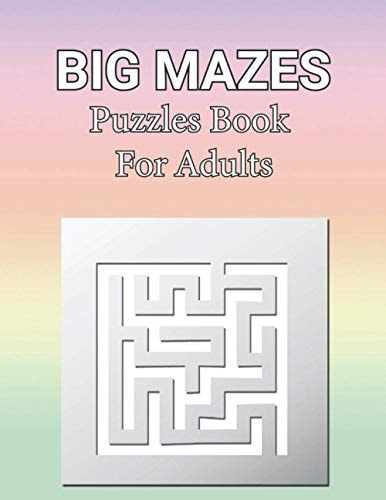 Big Mazes Puzzles Book For Adults Two-Player Mazes Activity Book for Kids Star - Double - Quad Mazes Books - Gift Idea For Birthday, Anniversary, Holidays, Trip Tons of Challenge and Fun for Your Brain