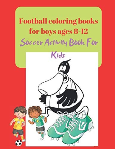 Football Coloring Books for Boys Ages 8-12 Soccer Activity Book For Kids