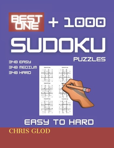 Best One +1,000 Sudoku Puzzles Easy To Hard Sudoku Puzzle Book for Adults