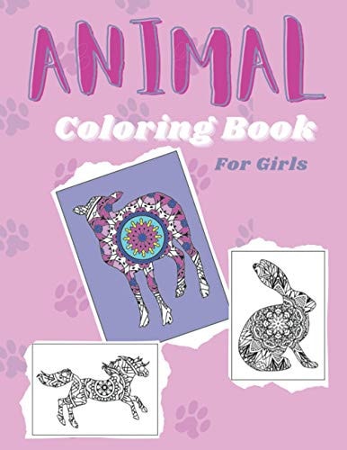 Animal Coloring Book For Girls A Cute Patterned Design for Older Girls