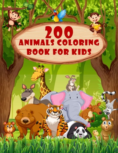 200 Animals Coloring Book For Kids Toddler Coloring Book Helps Children Ages 1,2,3 and 10 - Discover More Ideas about Cartoon Animals and Awsome Animals Drawings.