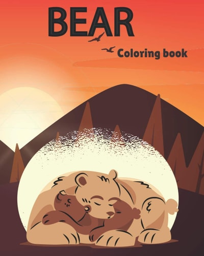 BEAR Coloring Book - Youth and Adult Bear Coloring Book - Fun Time Coloring Activity for Kids Teenager and Adults