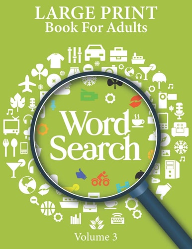 Large Print Word Search Books For Adults Volume 3 Paperback Game Puzzle For Seniors