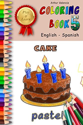 Play & Learn Coloring Book 5 English - Spanish