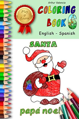 Play and Learn Coloring Book 6 English - Spanish