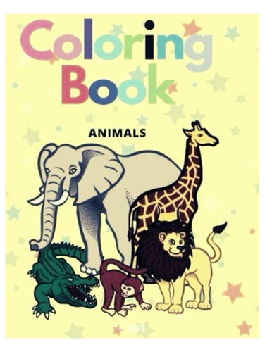 Coloring Book Animals Great Gift for Boys & Girls, Ages 4-8