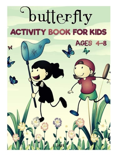 Butterfly Activity Book for Kids Ages 4-8 Great Gift for Boys & Girls, Ages 4-8