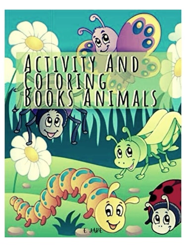 Activity and Coloring Books Animals Great Gift for Boys & Girls, Ages 3-9