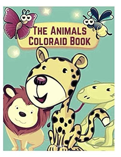 The Animals Coloraid Book Great Gift for Boys & Girls, Ages 4-8