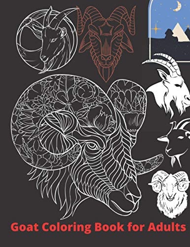 Goat Coloring Book for Adults Goat Coloring Book Goat Gifts - Adults Goat Coloring Book