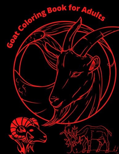 Goat Coloring Book for Adults Stress Relieving Goat Designs