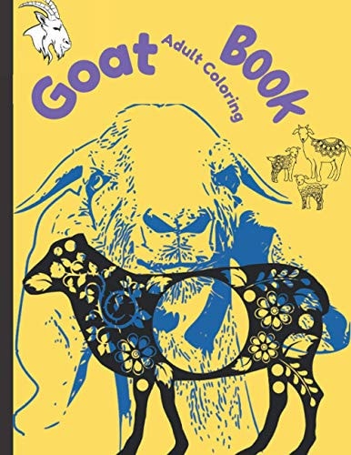Goat Adult Coloring Book Goat Coloring Book for Adults