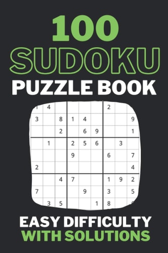 Sudoku Puzzle Book Easy Difficulty With Solutions Travel Size, 100 Easy Sudoku Puzzles And Solutions