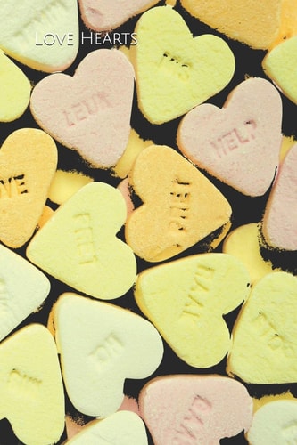 Love Hearts Notebooks for Teen Girls Light Yellow