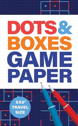 Dots and Boxes Game Paper 5x8 Travel Size Scorecard and Game Rules Included