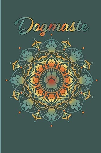 Dogmaste - Yoga Dog Paw Mandala Dog Pawprint Mandala in Pretty Retro Colors