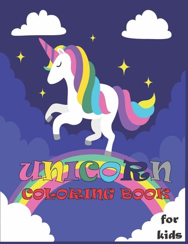Unicorn Coloring Book For Kids 4-8 Years 8.5"x11" Cover Finish Matte for Girls and Boys