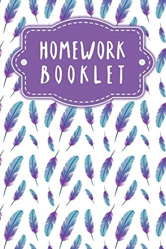Homework Booklet Booklet for Children + Pupils + Students - Design: Feathers