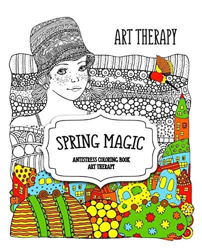Spring Magic. Аntistress Сoloring Book Art Therapy