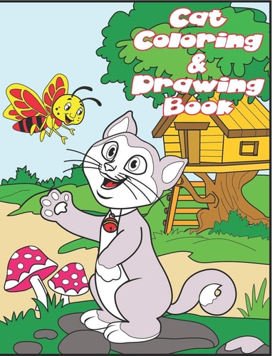 Cat Coloring & Drawing Book Kids Creative Development EQ