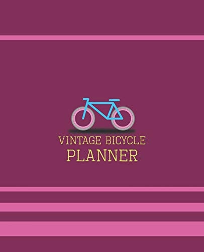 Vintage Bicycle, Retro Weekly Planner Undated, Doted Grid Paper, Multitask Shamble Organizer Goal Setting, To Do List, Habit Tracker, Gratitude, Notes and Coloring, Remarkable Gift for Cyclist
